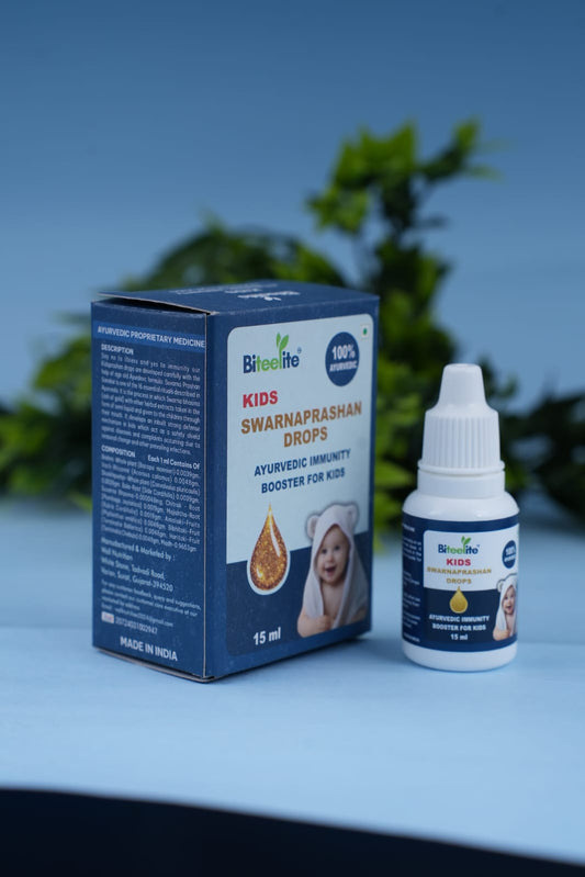 Biteelite Kids Swarnaprashan Drops – Ayurvedic Immunity Booster for Children (15ml Pack Of 1)