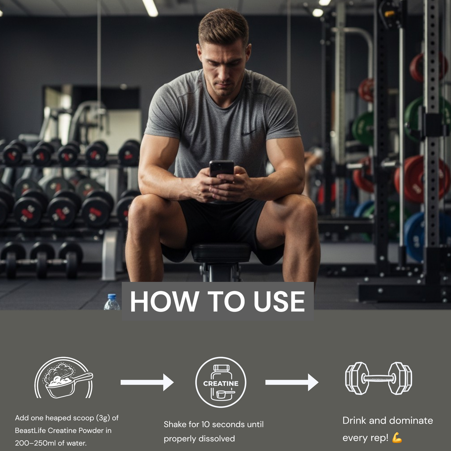 “100% Pure Creatine Monohydrate – Boost Strength, Power & Muscle Growth”