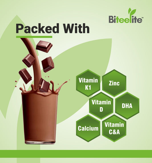 Biteelite Pro Mix Kids Nutrition Powder Combo Pack (2 x 300g) | Chocolate Flavour | Dry Fruits & Multi Grain Health Mix For Kids